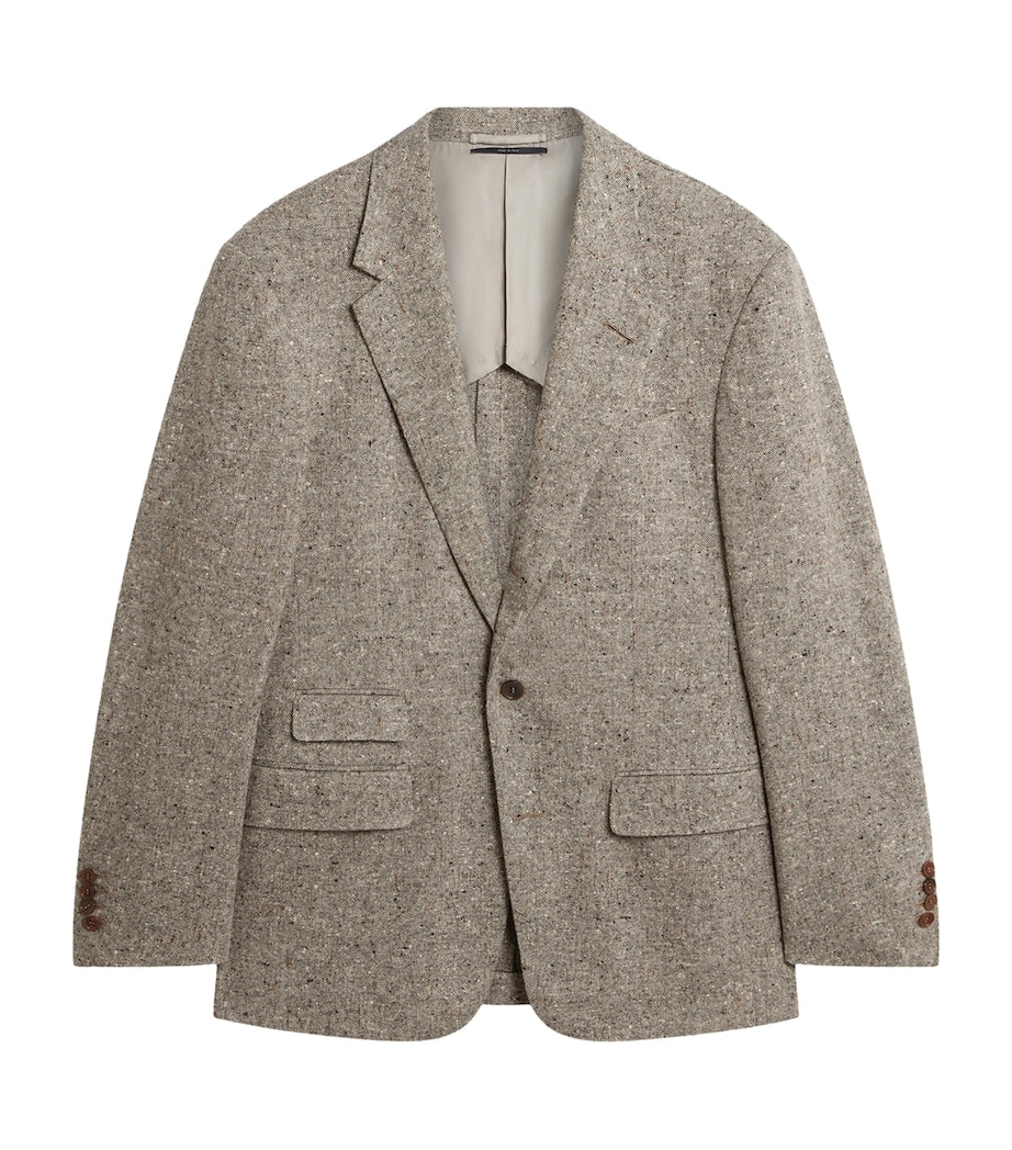 Grey Wool Donegal Tweed Bourdon Blazer