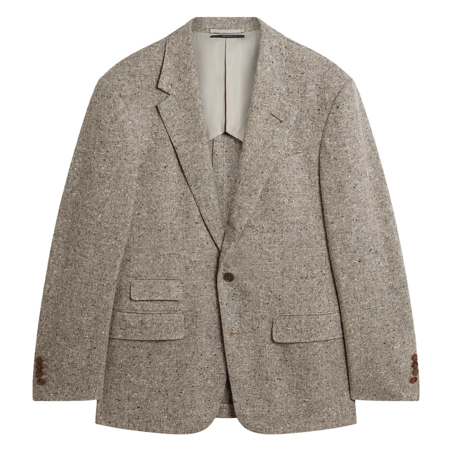 Grey Wool Donegal Tweed Bourdon Blazer