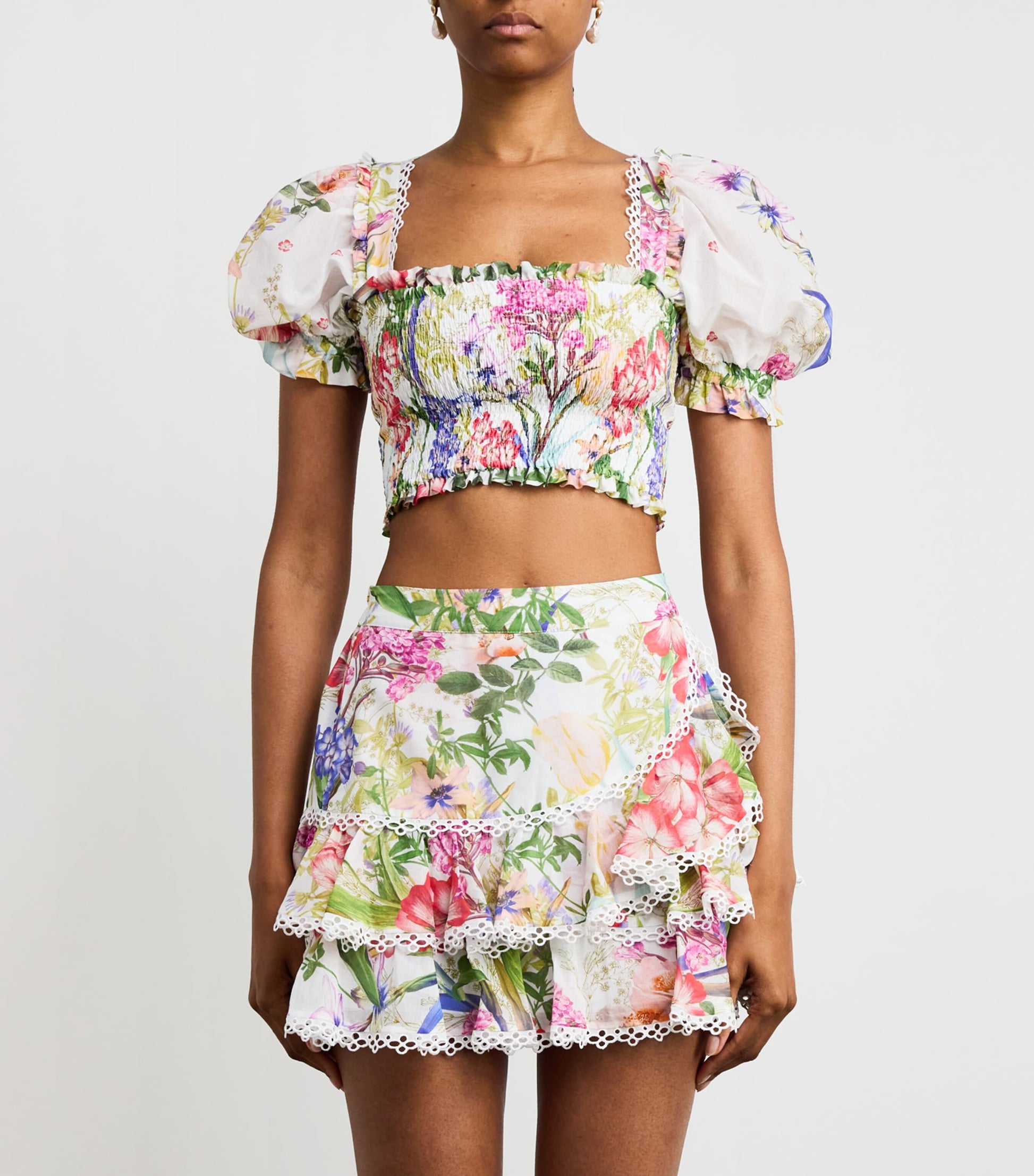 Charo Ruiz Ibiza Multi Floral Lirio Crop Top