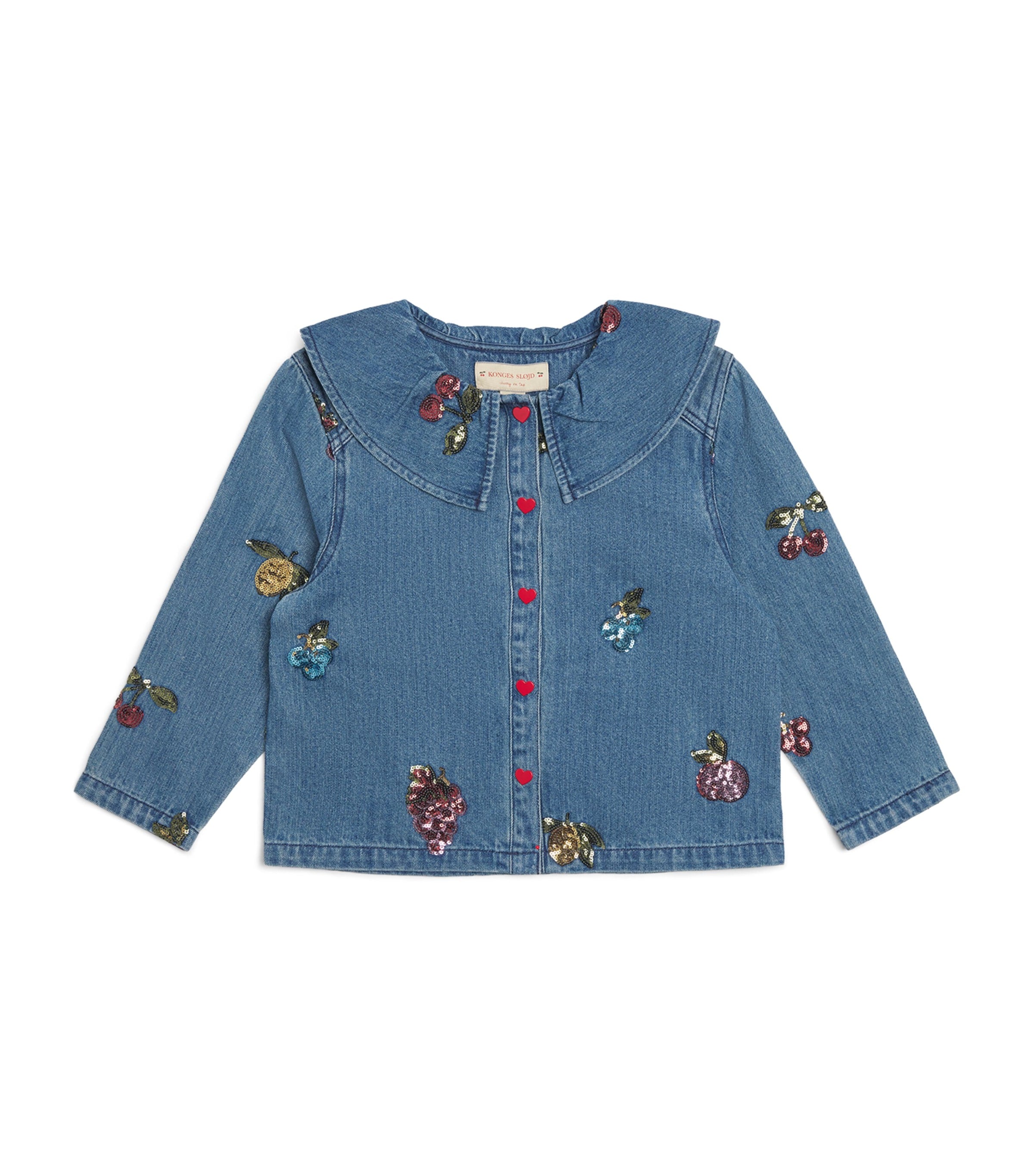 KONGES SLOJD Denim Sequin-Detail Shirt (5-10 Years)