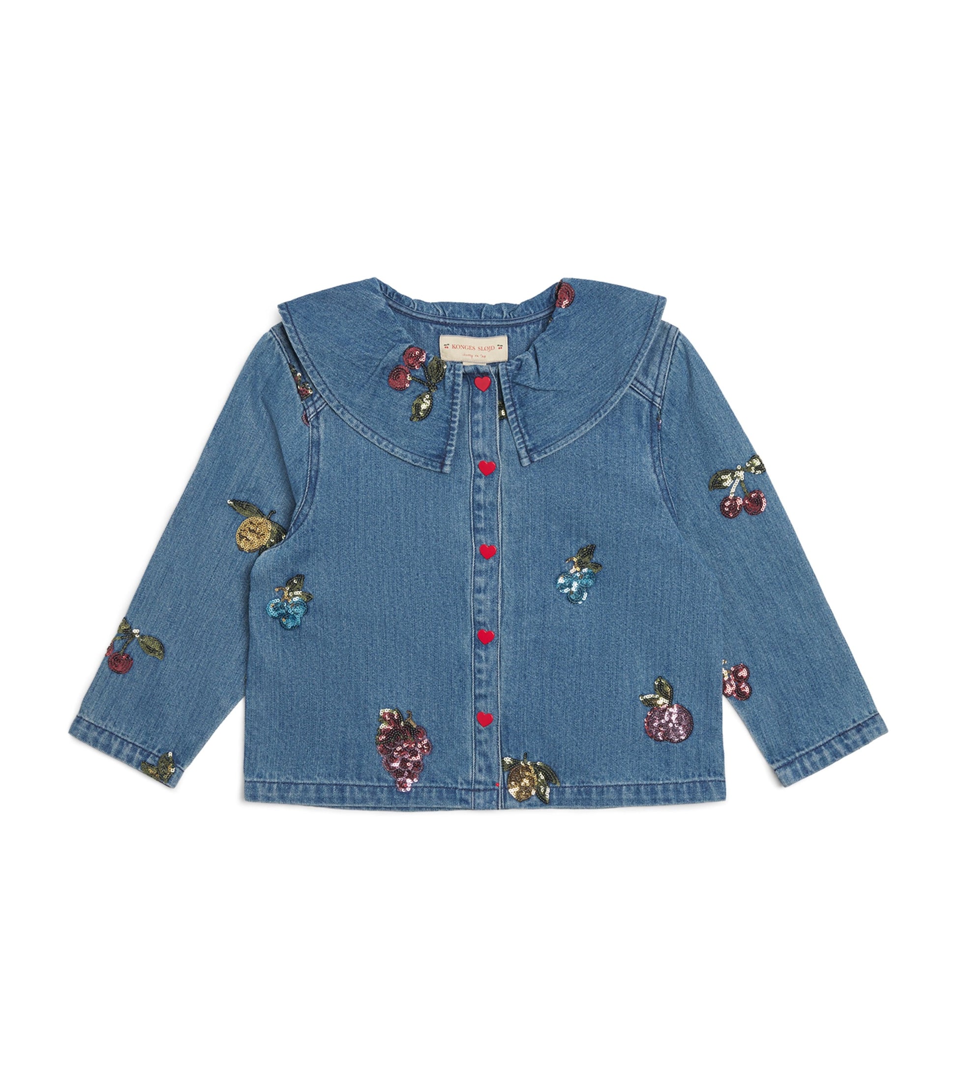 KONGES SLOJD Denim Sequin-Detail Shirt (5-10 Years)