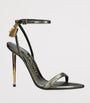TOM FORD Gold Leather Padlock Sandals 105