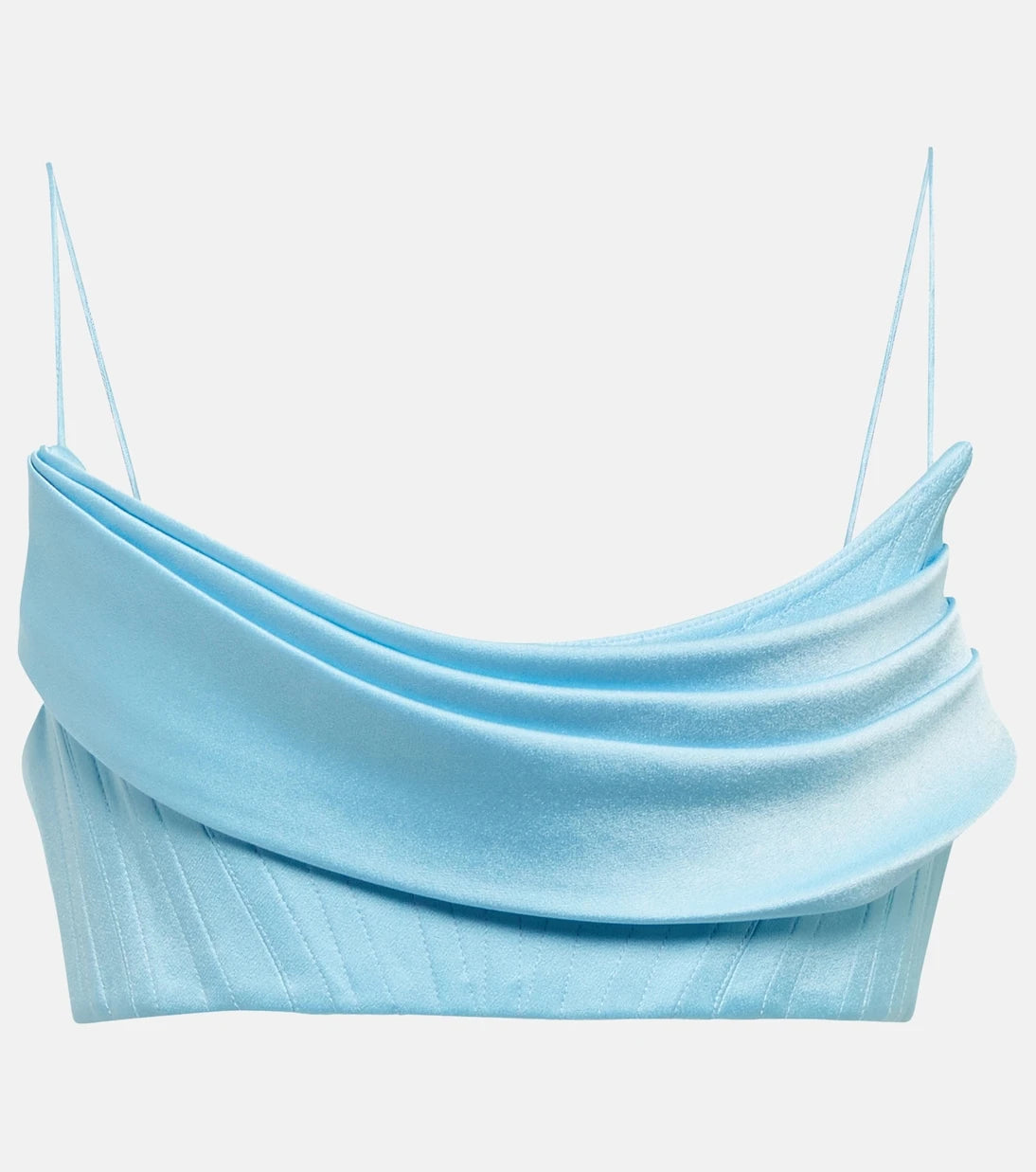 Alex Perry - Carva satin crêpe crop top