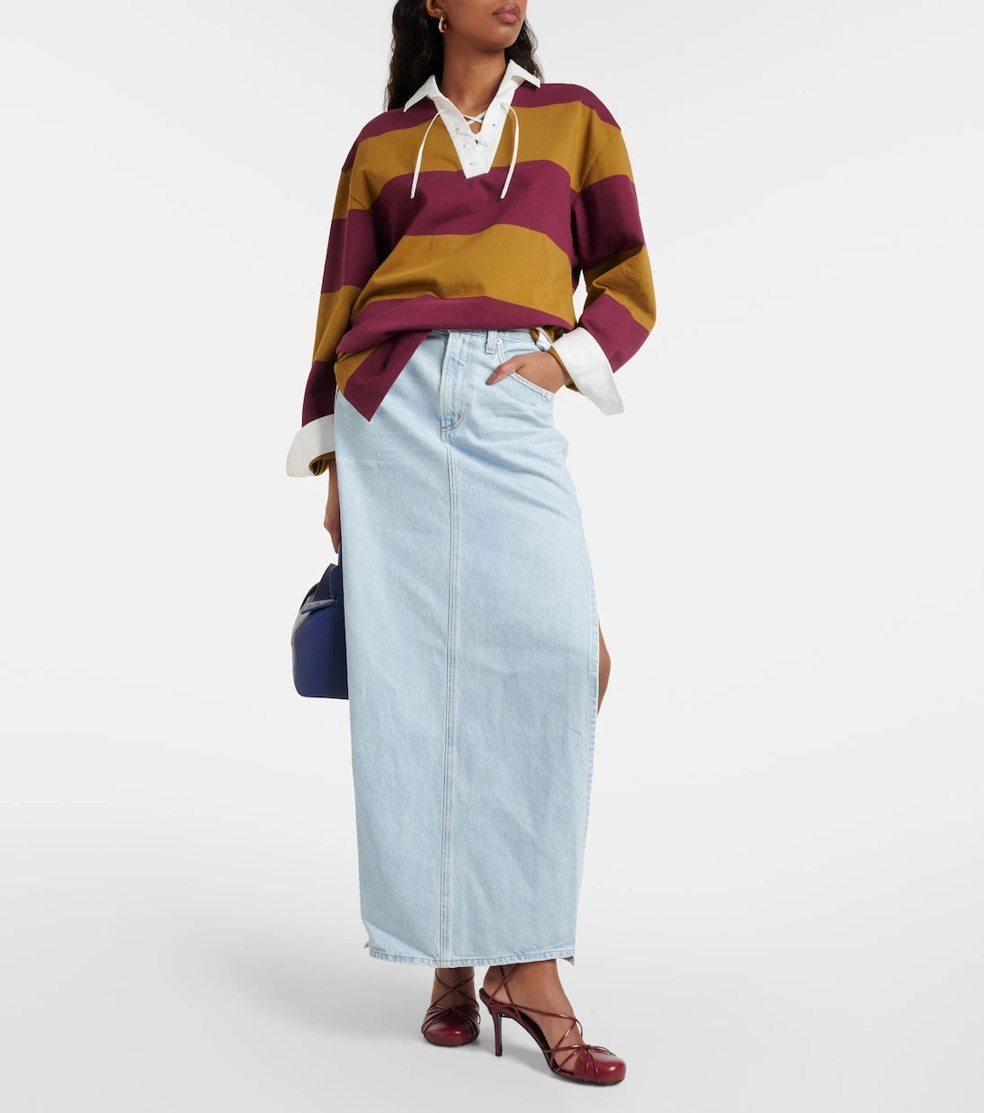 Agolde - Astrid Slice denim maxi skirt