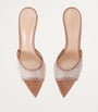 Gianvito Rossi Beige Suede Embellished Rania Mules 85