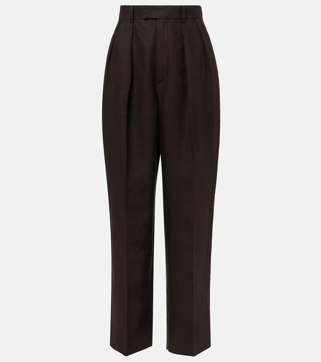 Loro Piana - High-rise linen straight pants