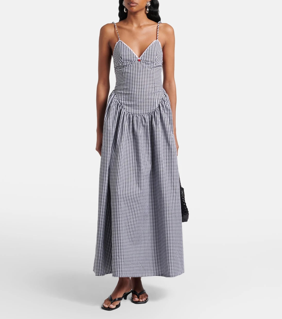 Bananhot - Paloma gingham cotton poplin maxi dress