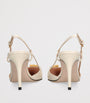 Valentino Garavani Beige Leather VLogo Slingback Pumps 80