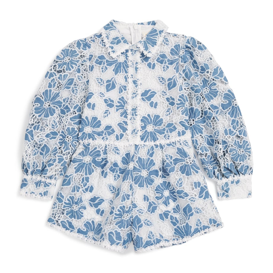 Lace-Denim Lori Playsuit (3-16 Years)