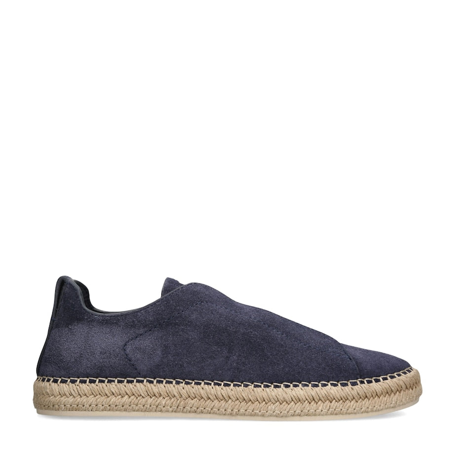 Suede Triple Stitch Espadrilles