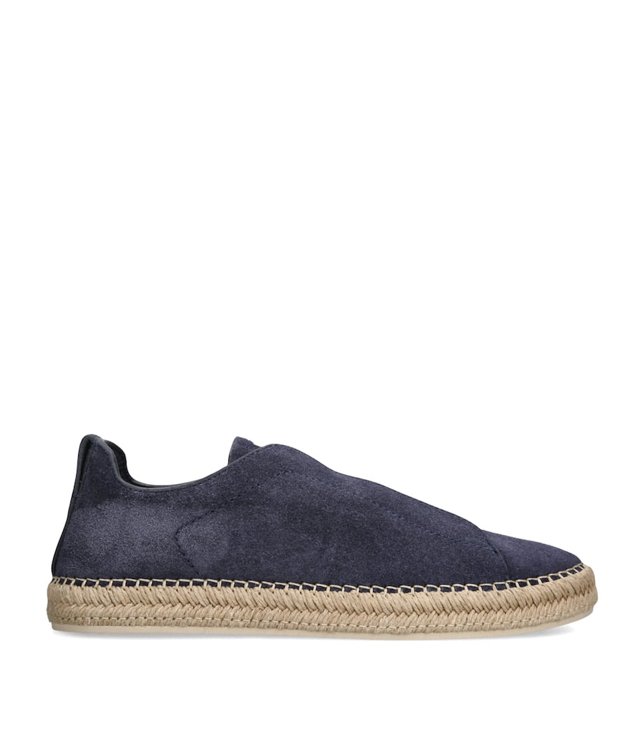 Suede Triple Stitch Espadrilles