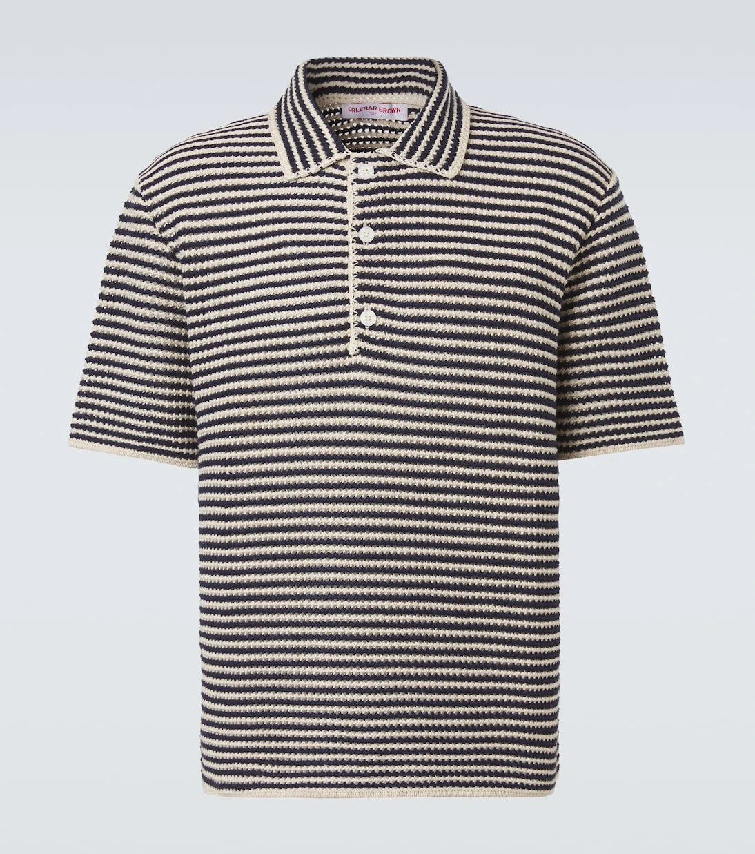 Orlebar Brown - Lowry striped crochet cotton polo sweater