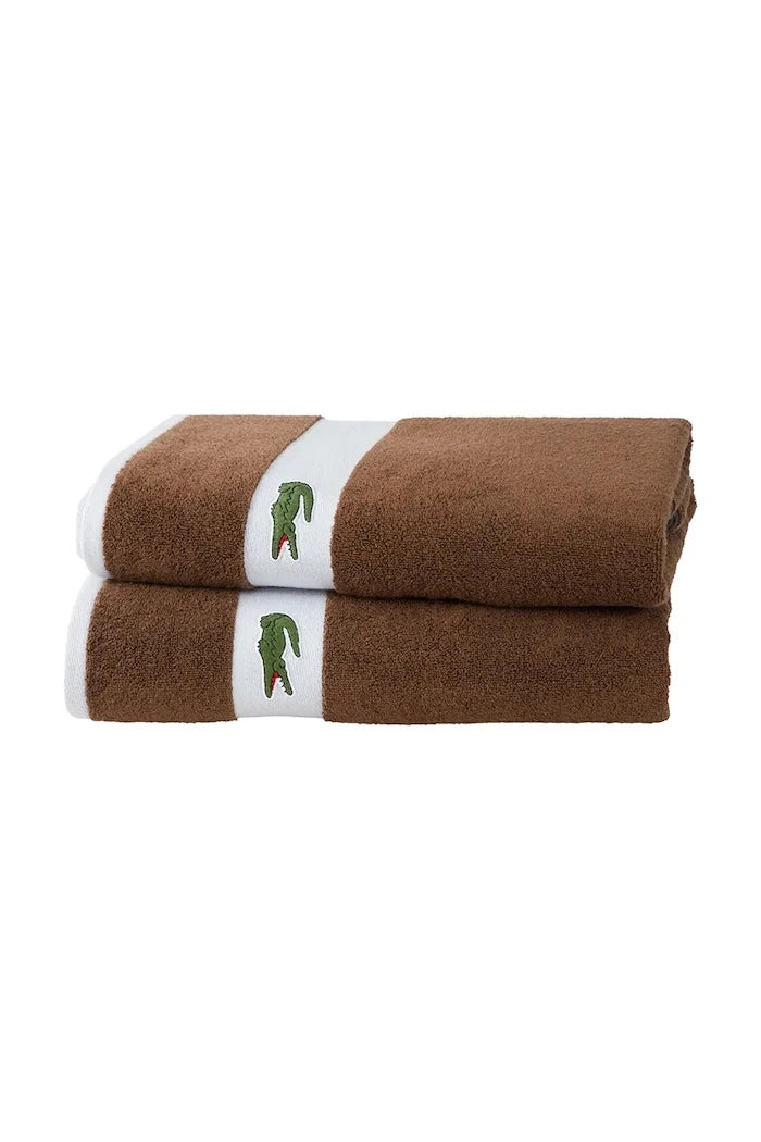 Малка памучна кърпа Lacoste LCASUAL Pecan 55 x 100 cm