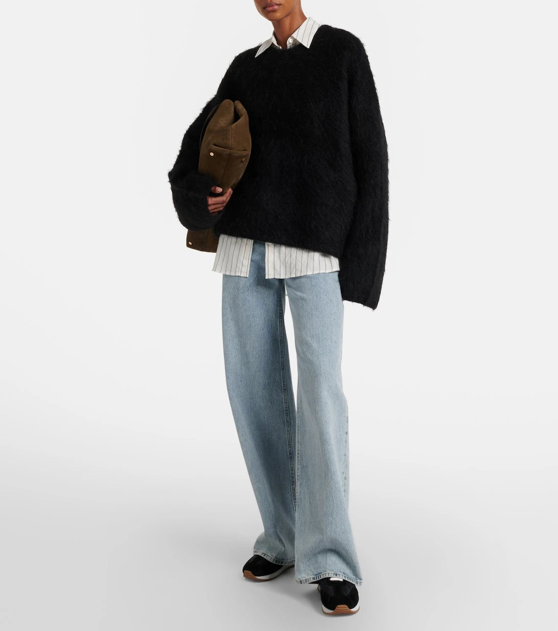 Toteme - Suede-trimmed sneakers