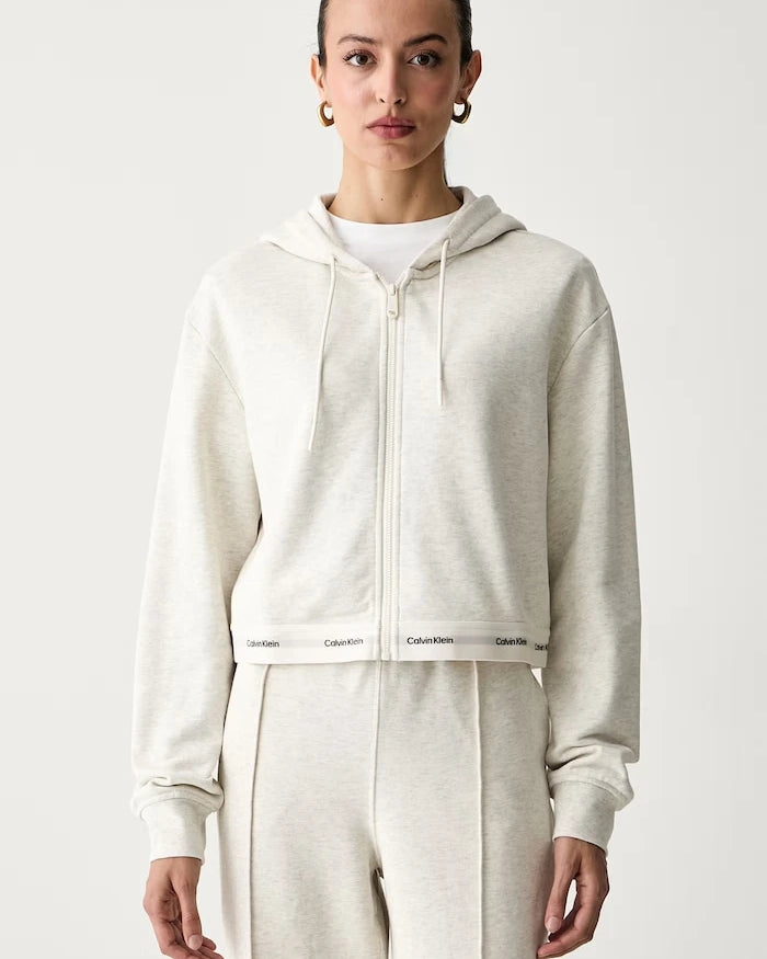 Calvin Klein Jeans fermuarlı kadın pamuklu sweatshirt