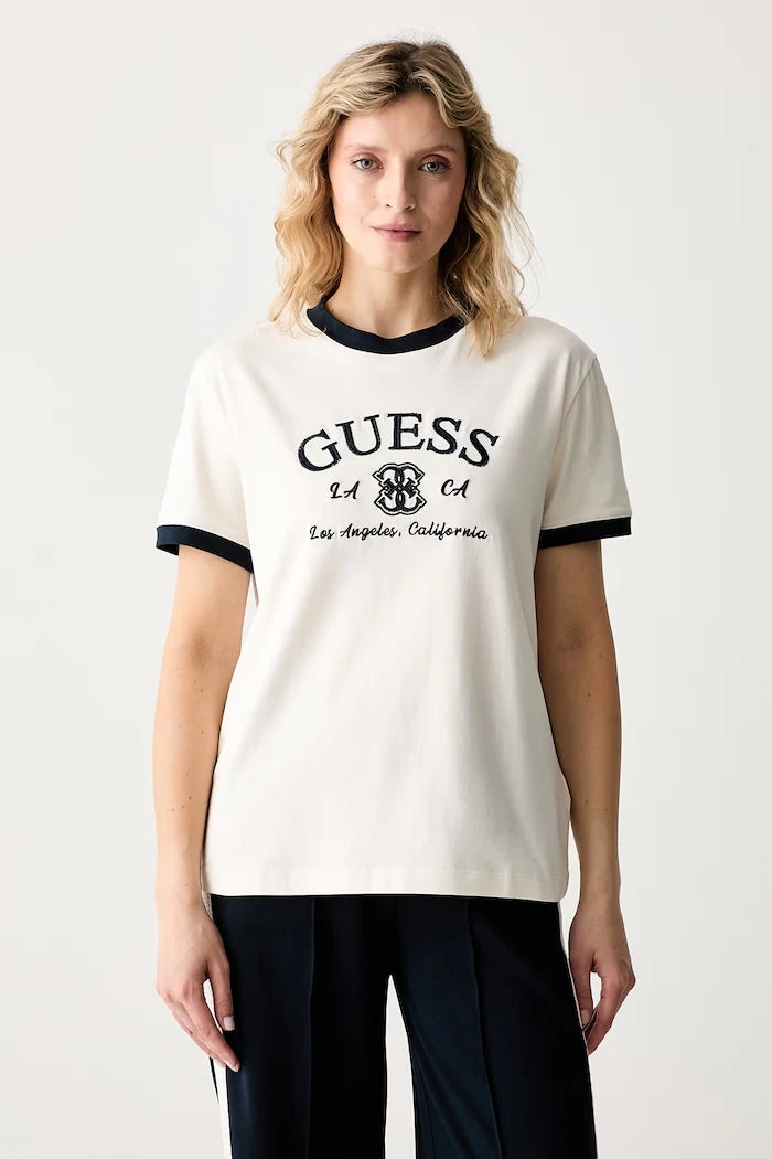 Guess pamuk ve elastanlı kadın tişört HOSHI