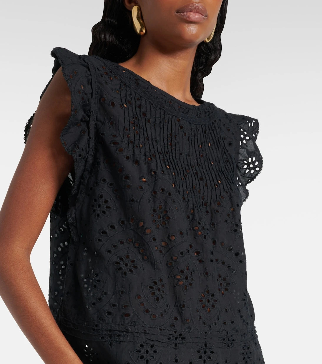 Poupette St Barth - Broderie anglaise cotton top