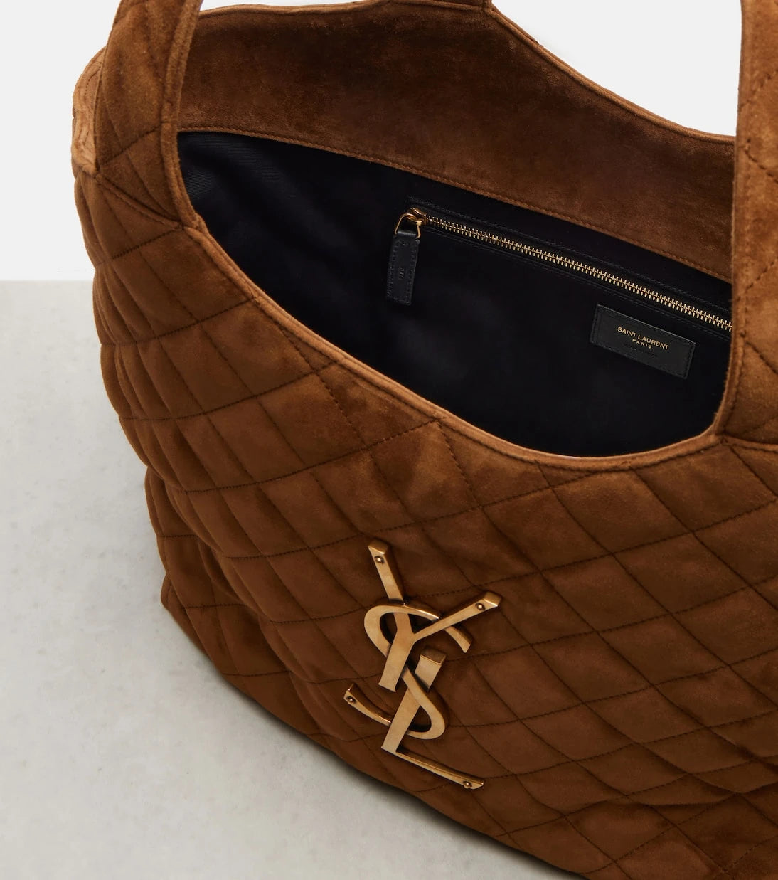 Saint Laurent - Icare Cassandre Medium suede tote bag