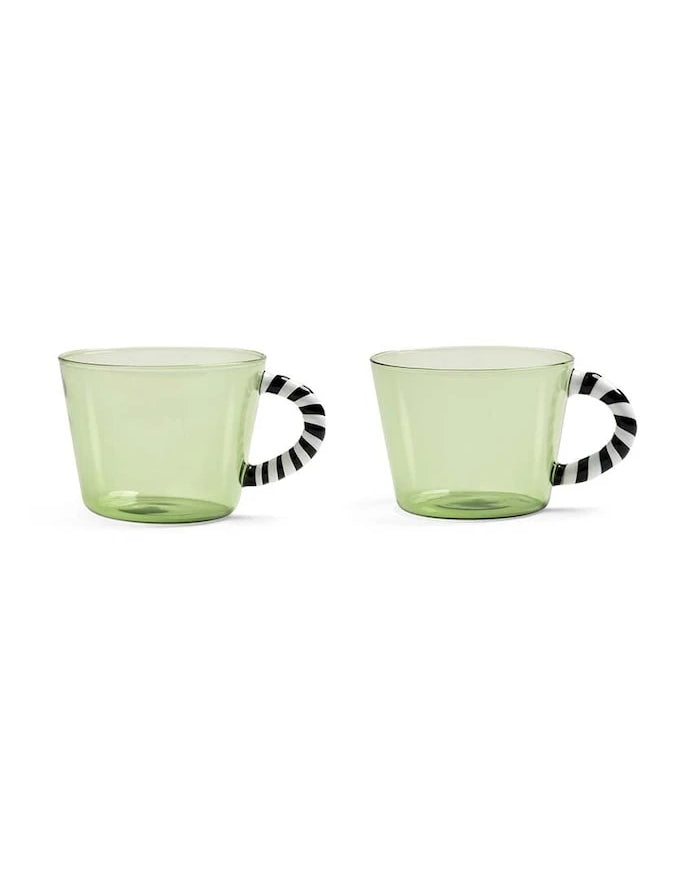 &k amsterdam Glass Duet Green 300 ml (2’li) Bardak Seti
