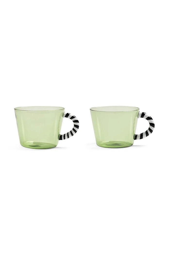 &k amsterdam Glass Duet Green 300 ml (2’li) Bardak Seti