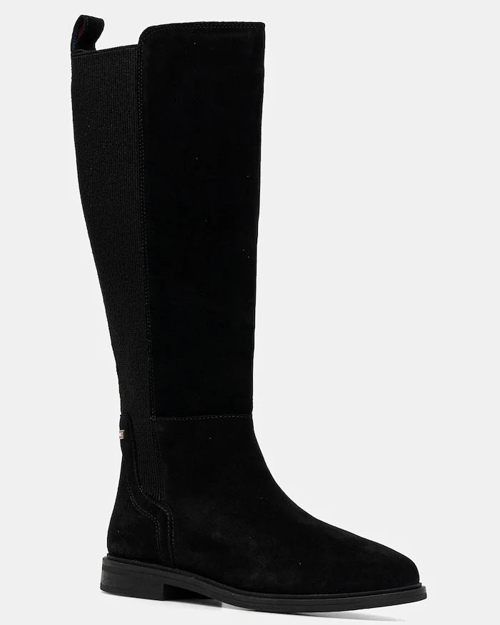 Tommy Hilfiger FLAG SUEDE LONG BOOT Süet Çizme