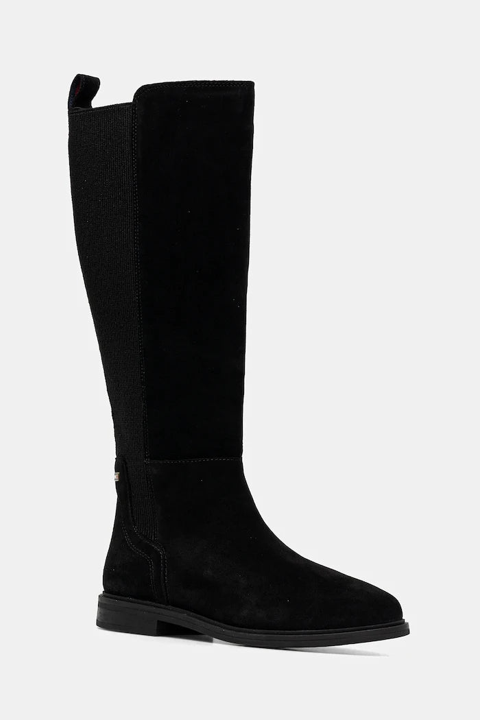Tommy Hilfiger FLAG SUEDE LONG BOOT Süet Çizme