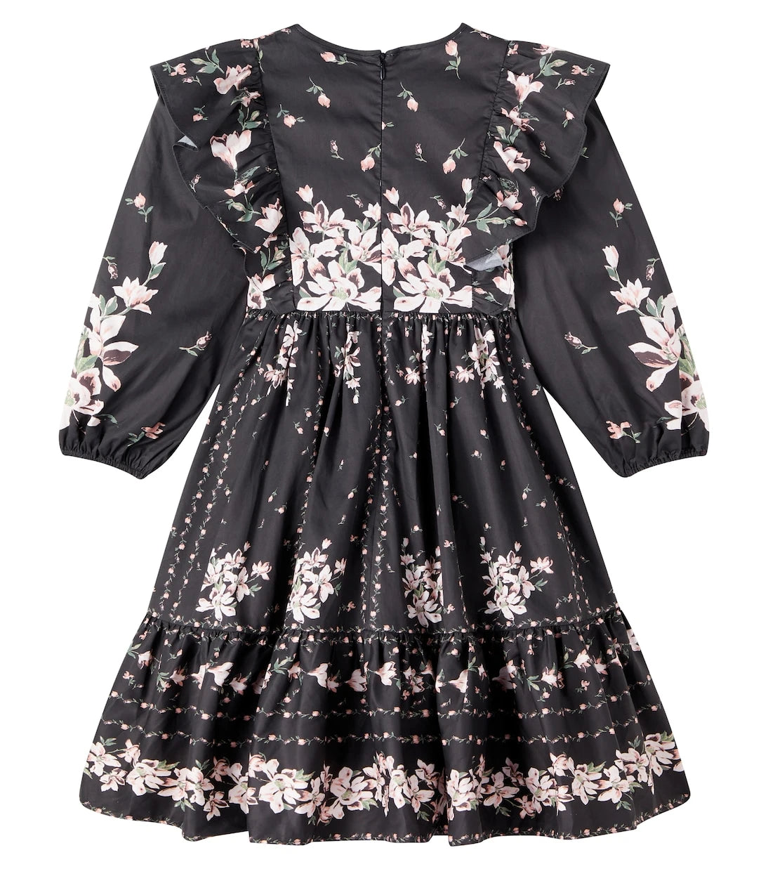 Petite Amalie - Floral ruffled cotton dress