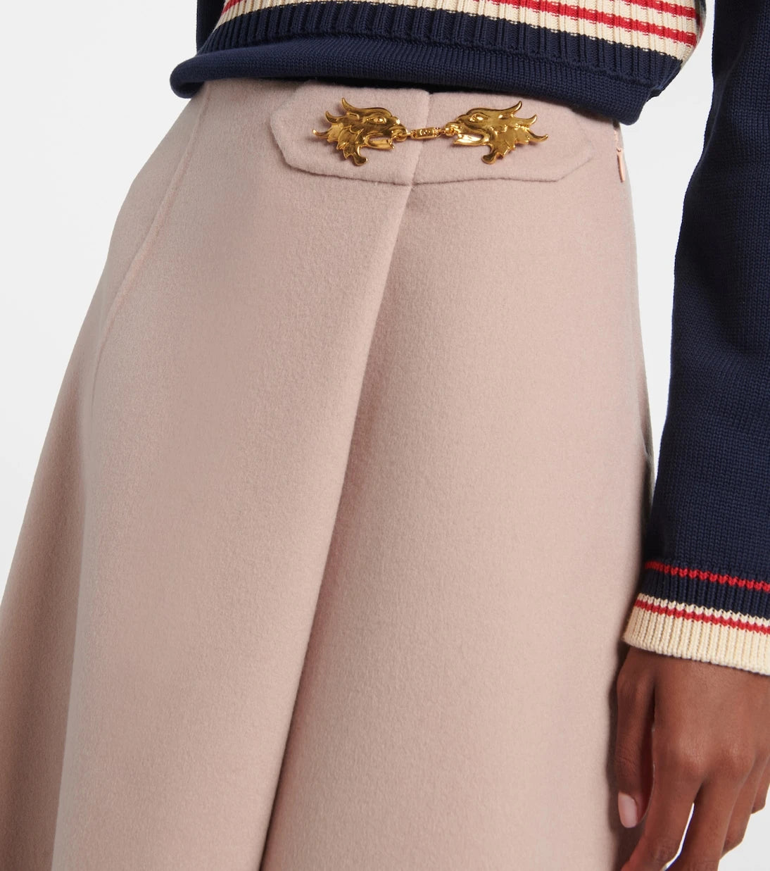 Valentino - Wool and cashmere midi skirt