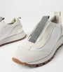 Brunello Cucinelli White Suede Technical Sneakers