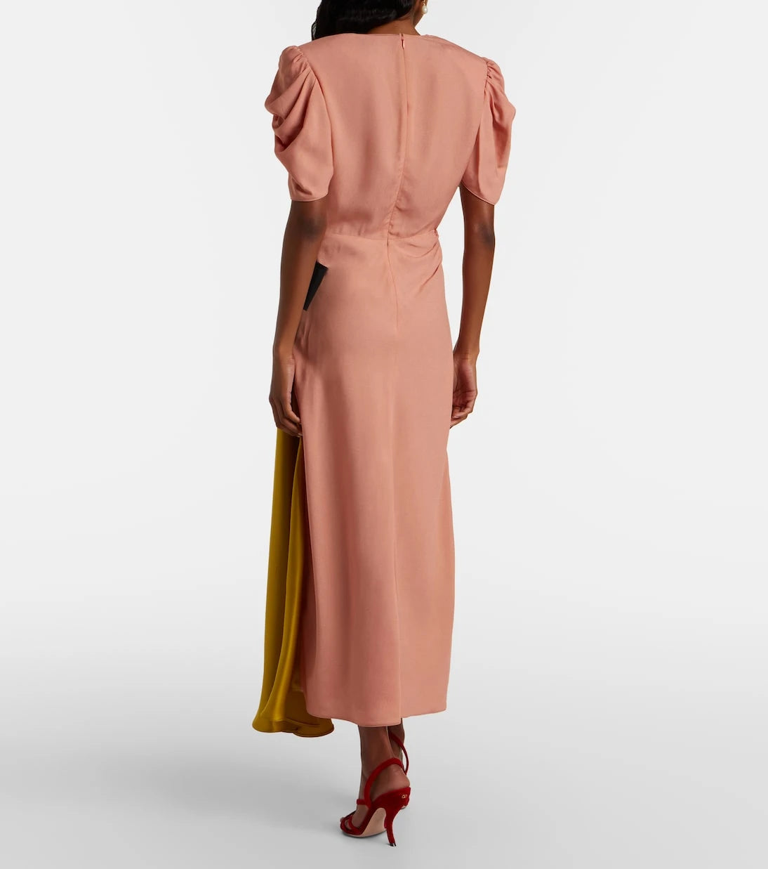 Valentino - Bow-detail draped midi dress