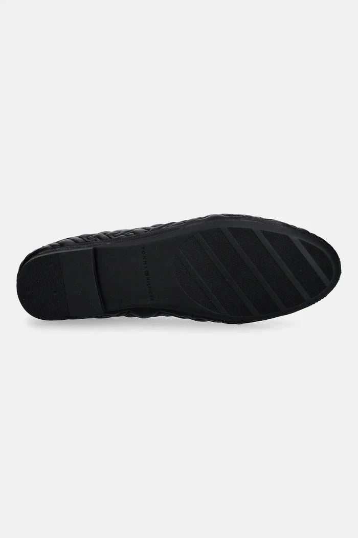 Кожени балеринки Tommy Hilfiger TH QUILTED BALLERINA