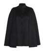 Black Double Cashmere Cape Coat