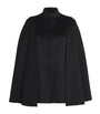 Black Double Cashmere Cape Coat