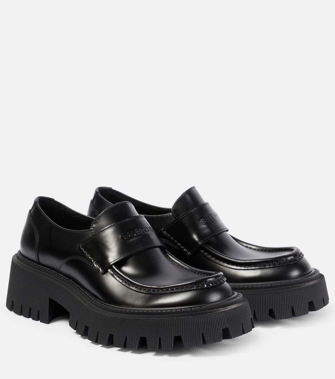 Balenciaga - حذاء لوفرز Tractor من الجلد