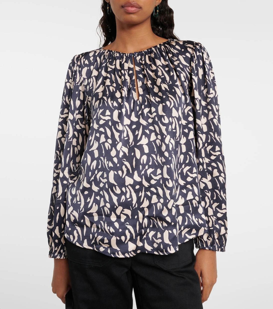 Velvet - Kade printed satin blouse