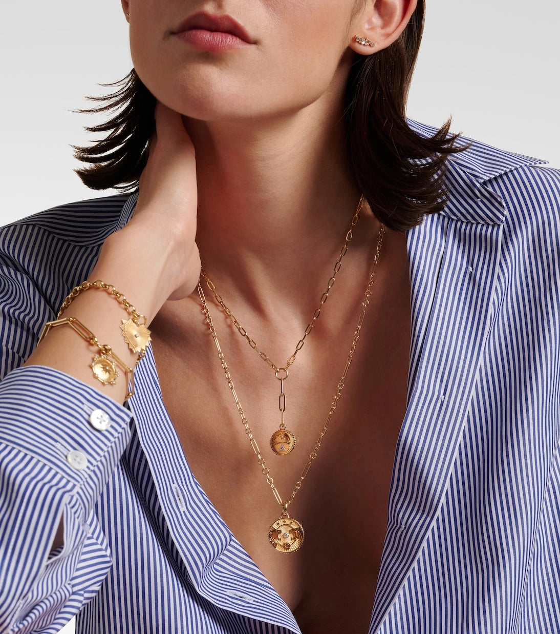 FoundRae - Strength 18kt gold pendant necklace with diamond