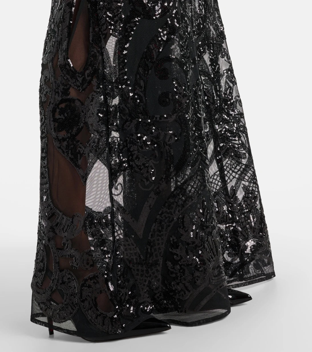 Norma Kamali - Obie sequined semi-sheer mesh jumpsuit