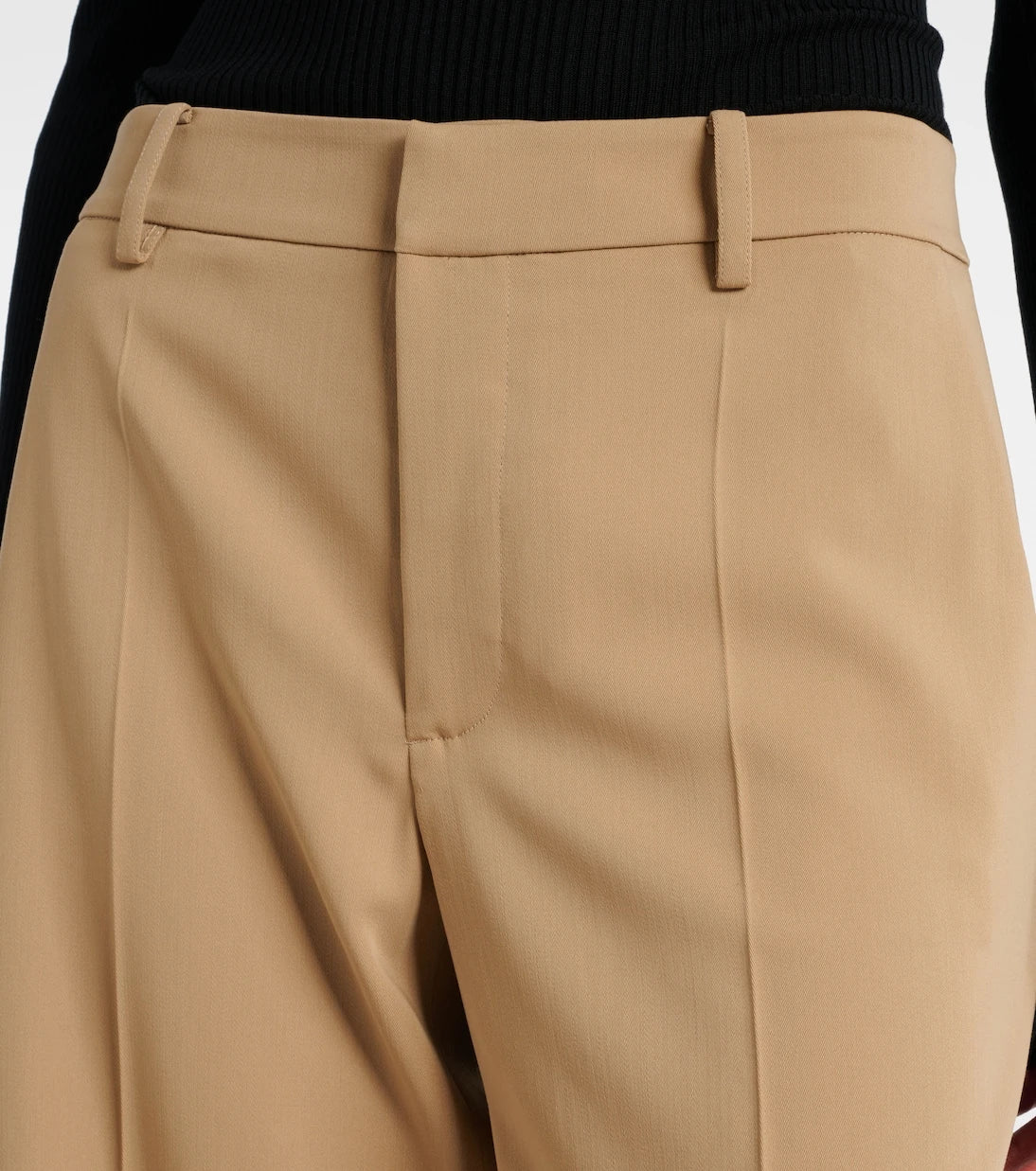 Ralph Lauren Collection - بنطال كورين صوف بقصّة واسعة وخصر منخفض