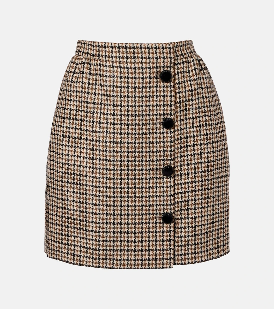 Valentino - Houndstooth virgin wool miniskirt