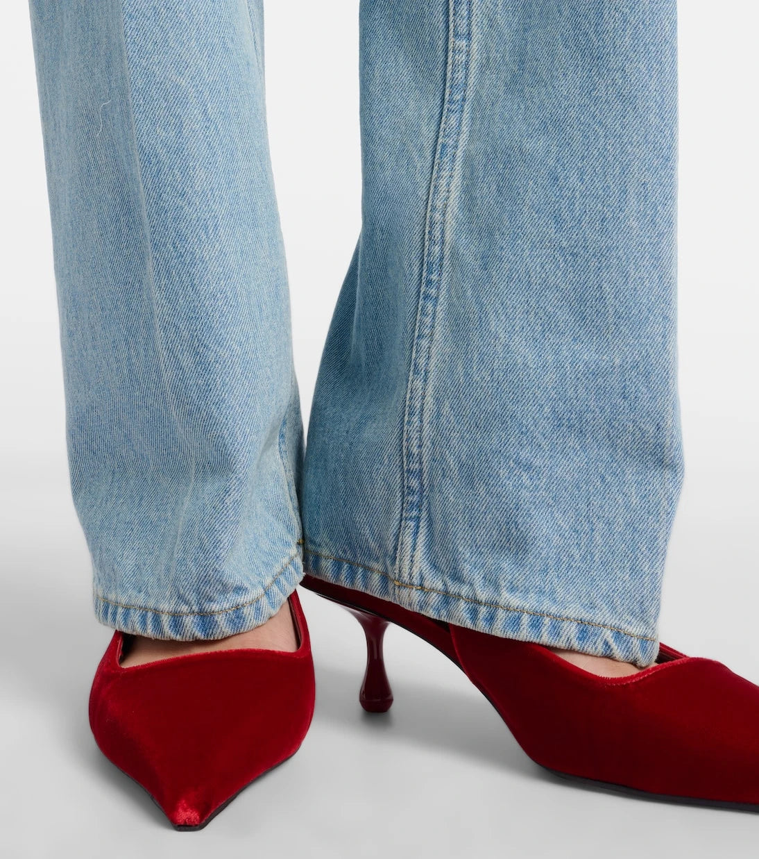 Jimmy Choo - Amel velvet slingback pumps