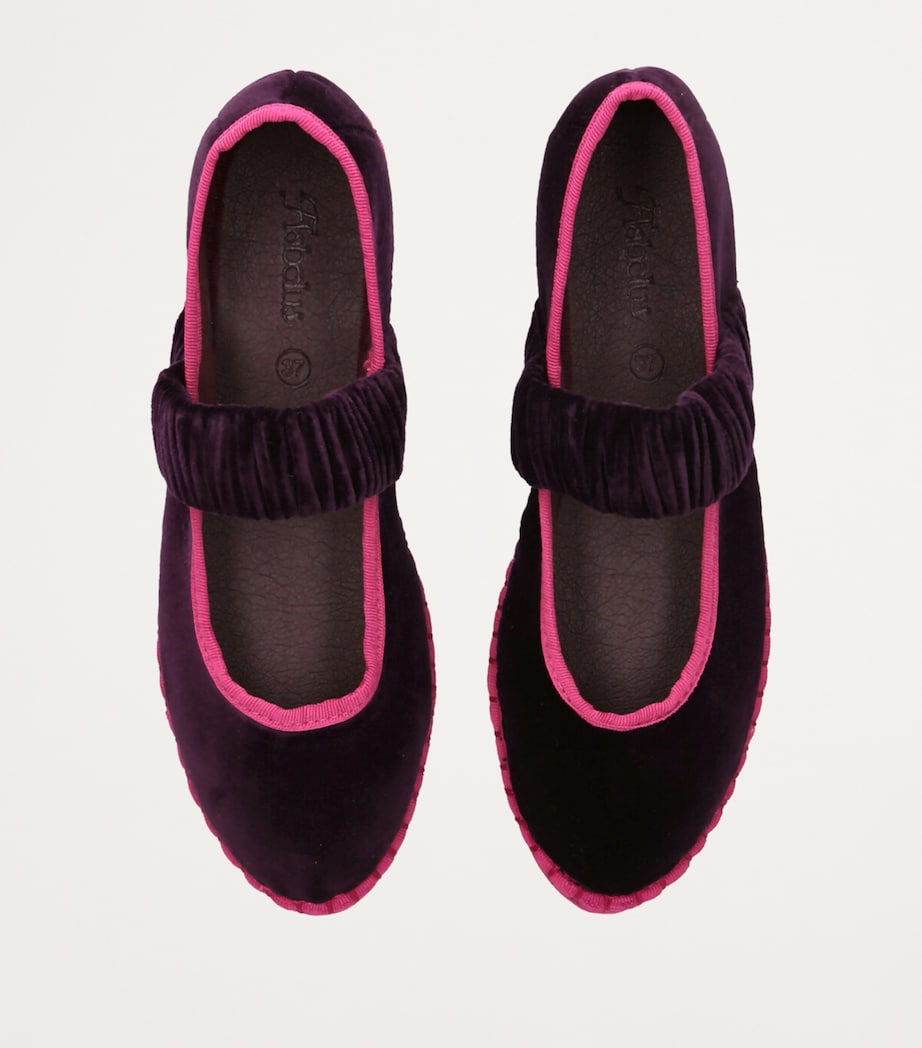 Flabelus Purple Velvet Mafalda Espadrilles