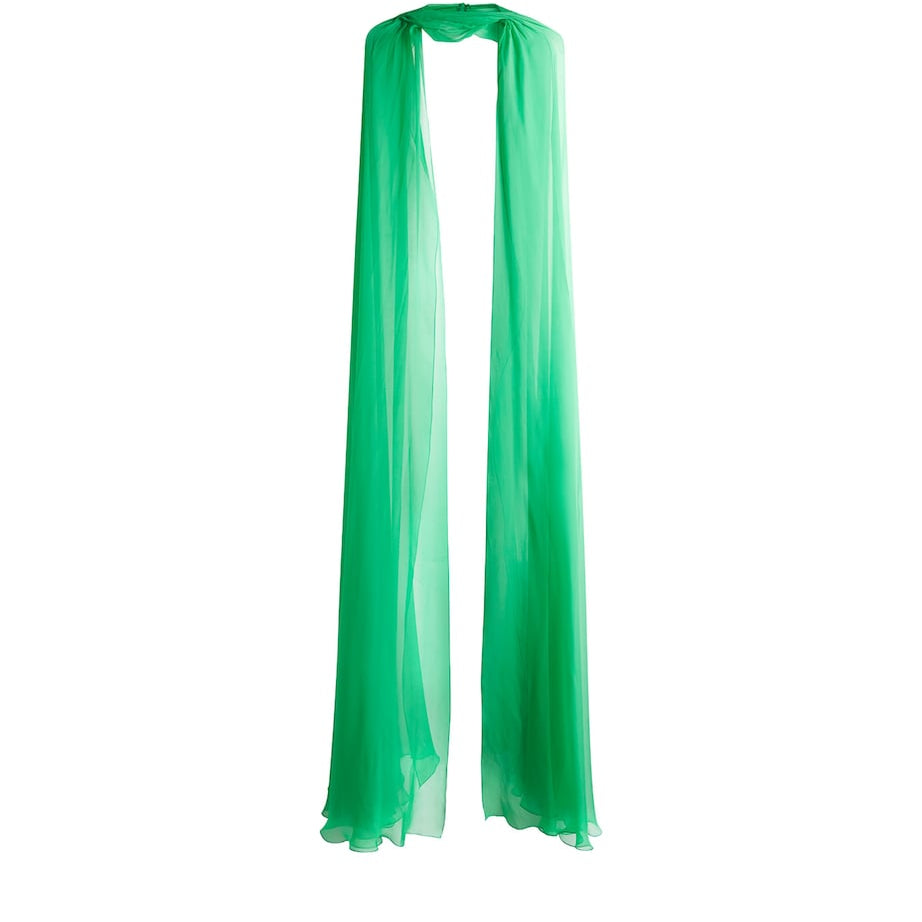 Zuhair Murad Green Silk Chiffon Scarf