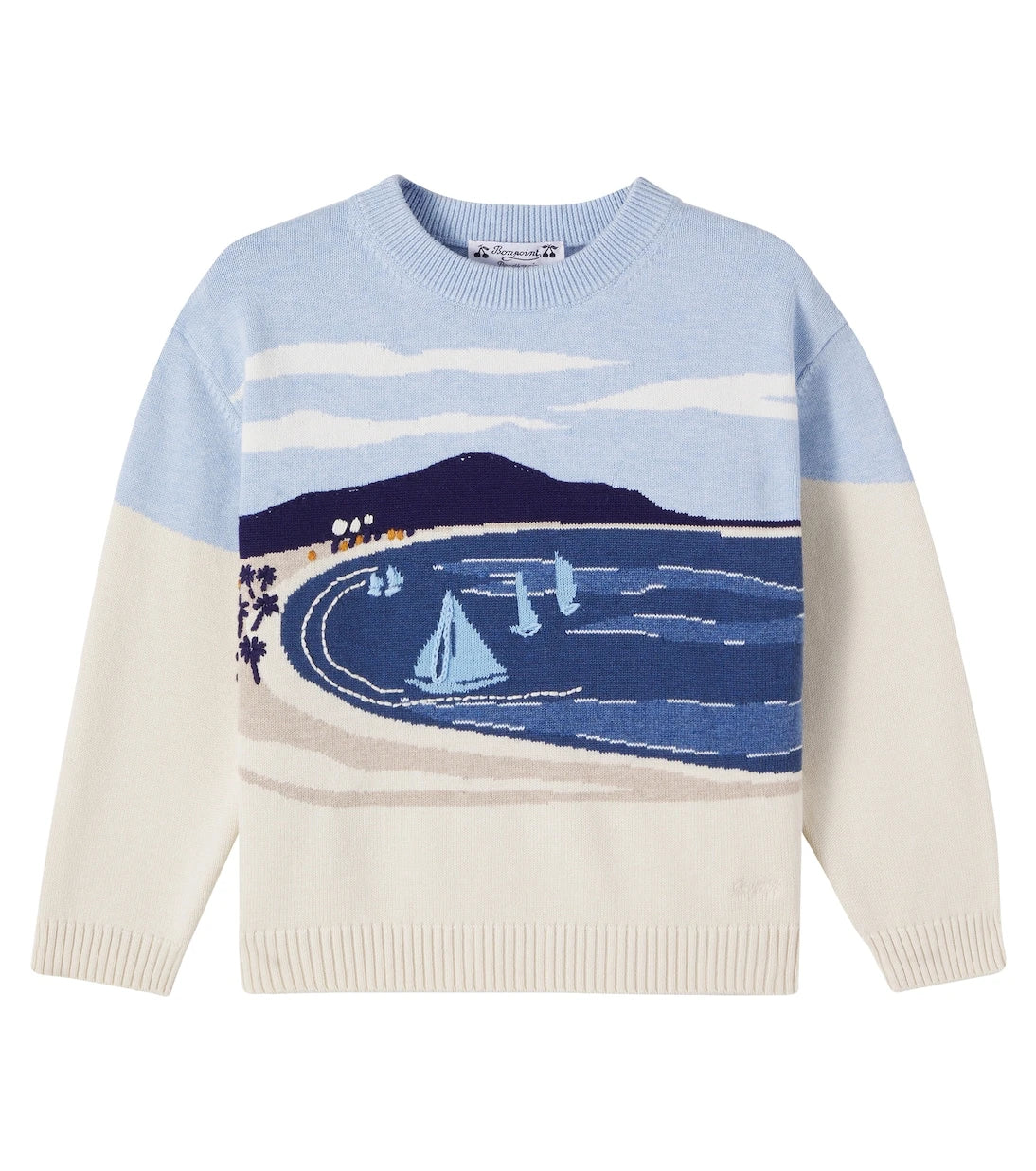 Bonpoint - Cotton and cashmere jacquard sweater