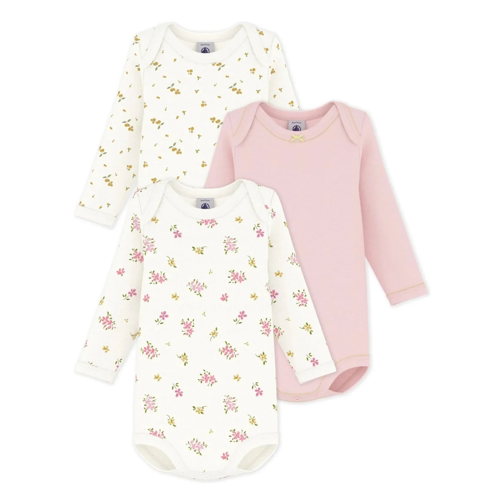 Petit Bateau - Batch 3 Flowered Bodies | White