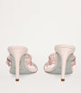 René Caovilla Pink Embellished Chandelier Mules 80
