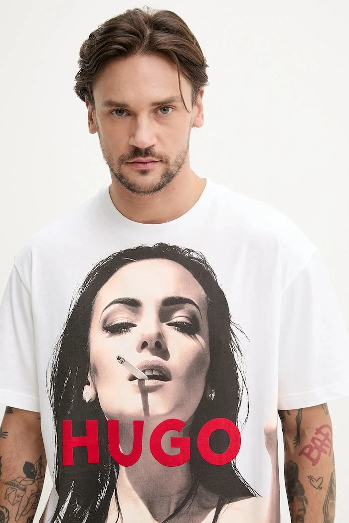 Памучна тениска HUGO Duwedie