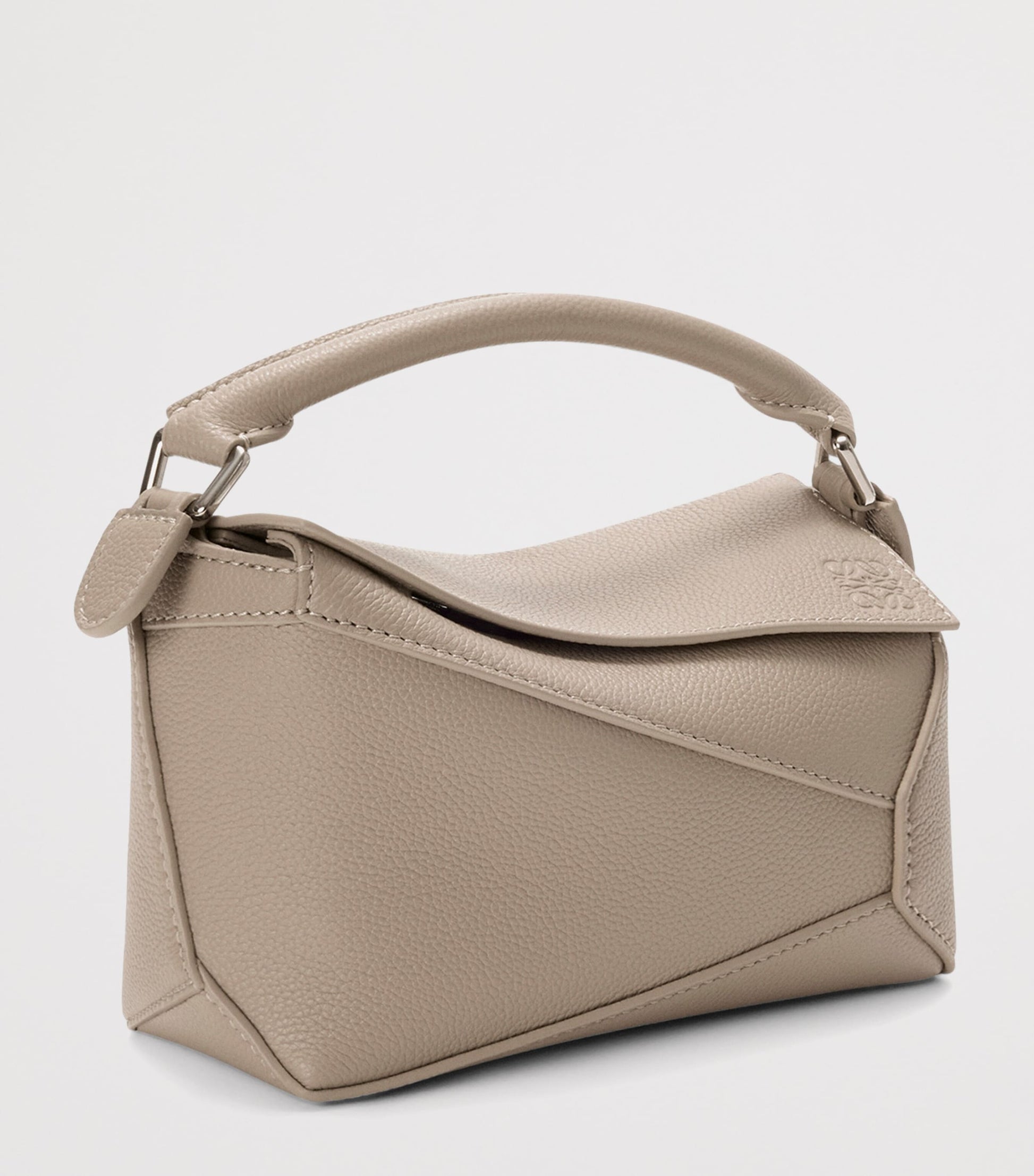 Mini Leather Puzzle Edge Top-Handle Bag