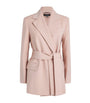 Weekend Max Mara Pink Virgin Wool Belted Blazer