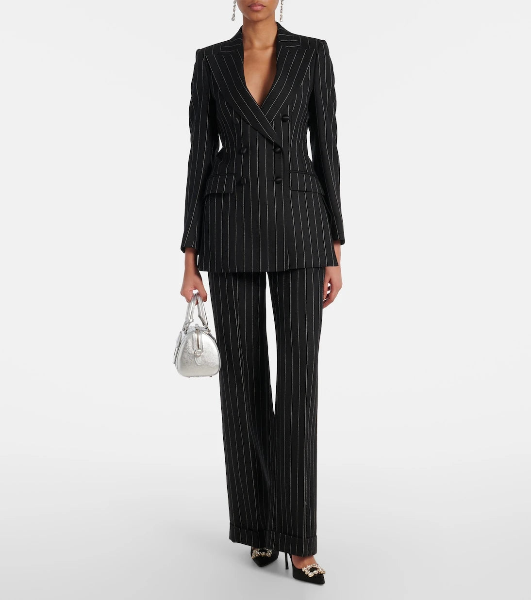 Roger Vivier - Belle Vivier Mini metallic leather tote bag