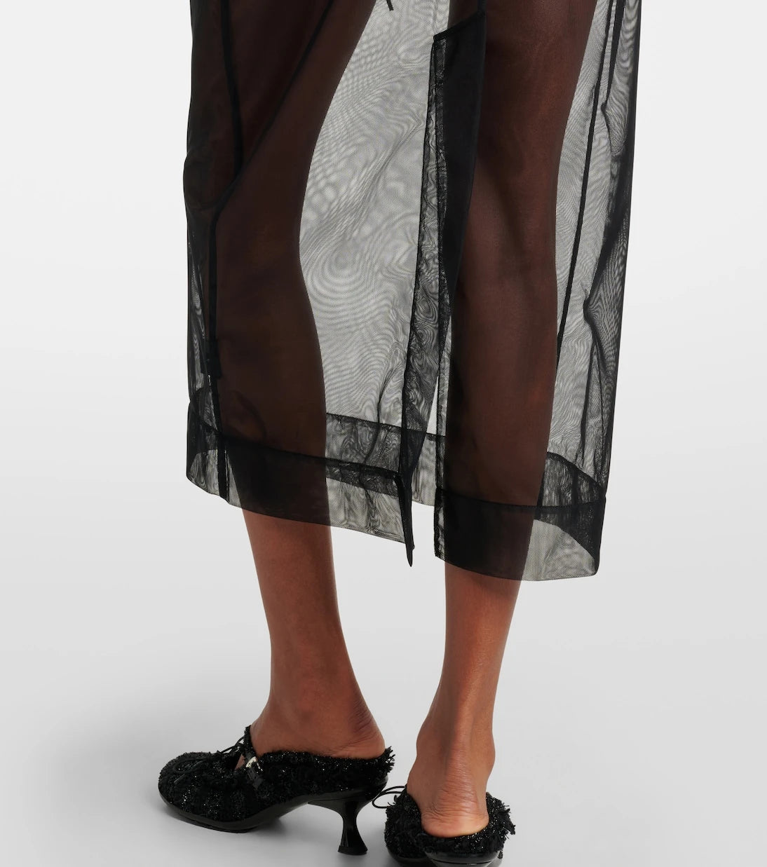 Simone Rocha - Bow-detail tulle midi skirt